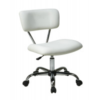 OSP Home Furnishings ST181-V11 Vista Task Office Chair in White Vinyl